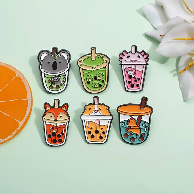 Cartoon Animal Enamel Brooch Metal Backpack Badge Clothing Accessories Gift Jewe - custom soft enamel lapel pins manufacturer