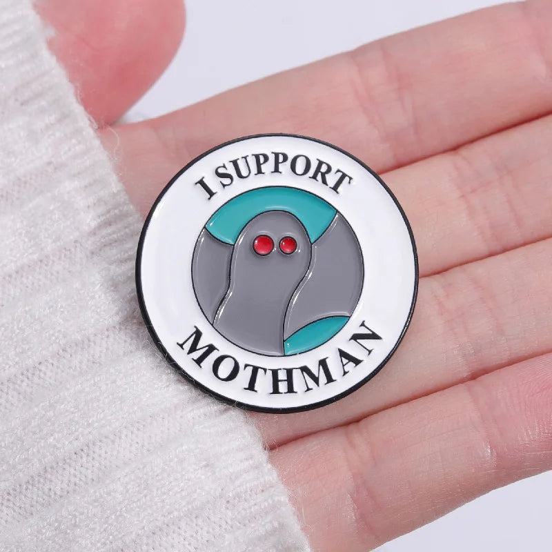 Cartoon Geometric Circular Shape Ghost Red Eyes Metal Badge Medal Collar Needle  - custom medals and sports awards manufacturer