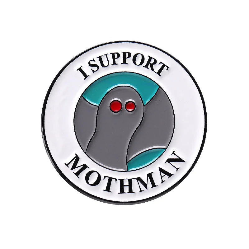 Cartoon Geometric Circular Shape Ghost Red Eyes Metal Badge Medal Collar Needle  - custom medals and sports awards manufacturer