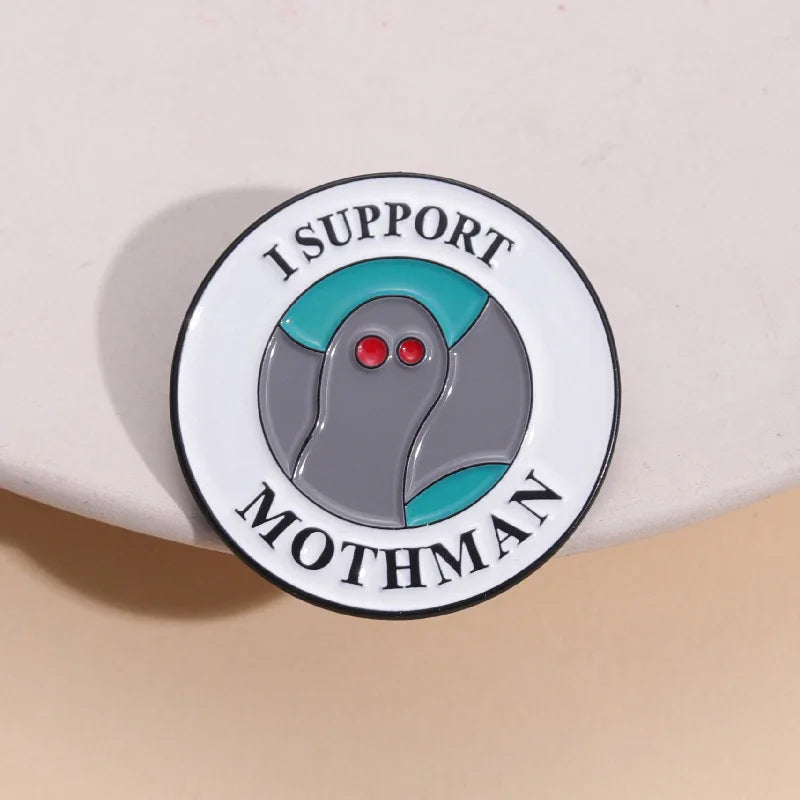 Cartoon Geometric Circular Shape Ghost Red Eyes Metal Badge Medal Collar Needle  - custom medals and sports awards manufacturer