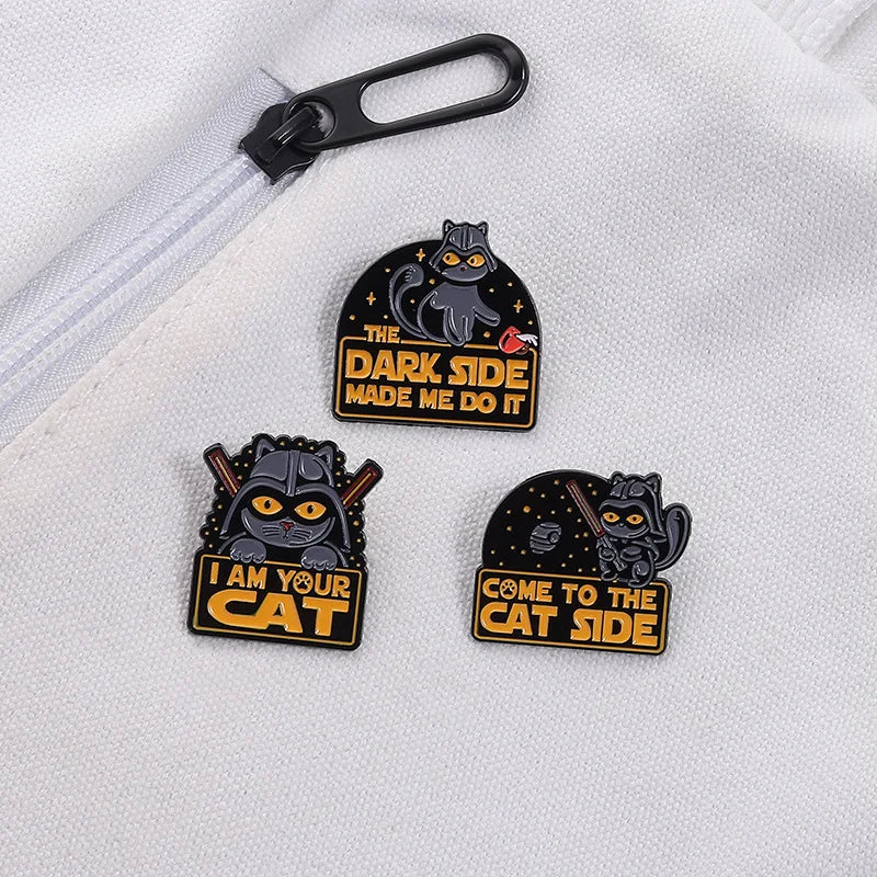 Come to the Cat Side Enamel Pin I Am Your Cat Sci-Fi Movies Inspiration Cute Ani - custom soft enamel lapel pins manufacturer