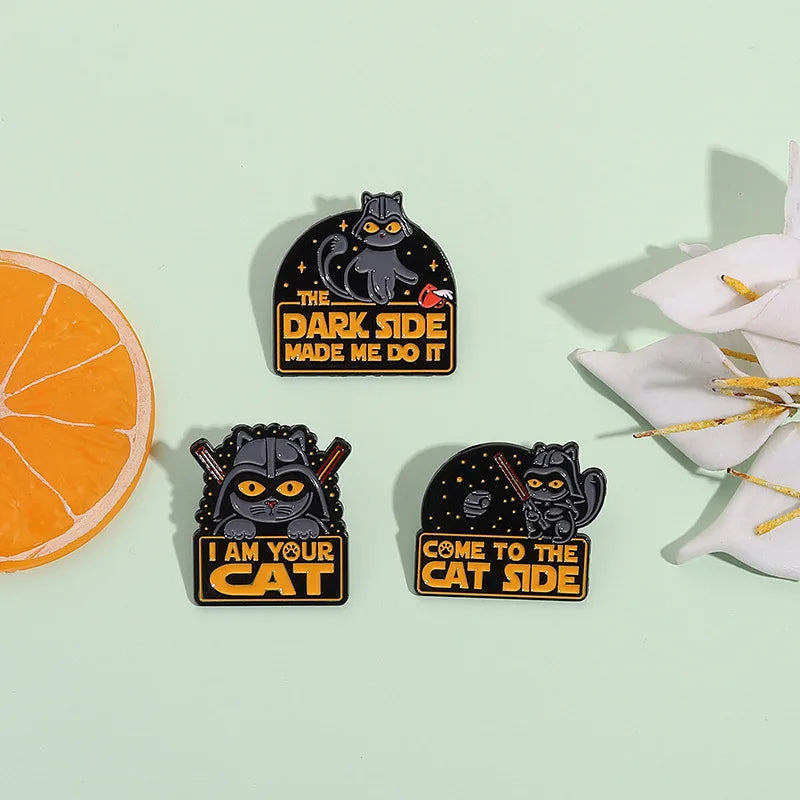 Come to the Cat Side Enamel Pin I Am Your Cat Sci-Fi Movies Inspiration Cute Ani - custom soft enamel lapel pins manufacturer