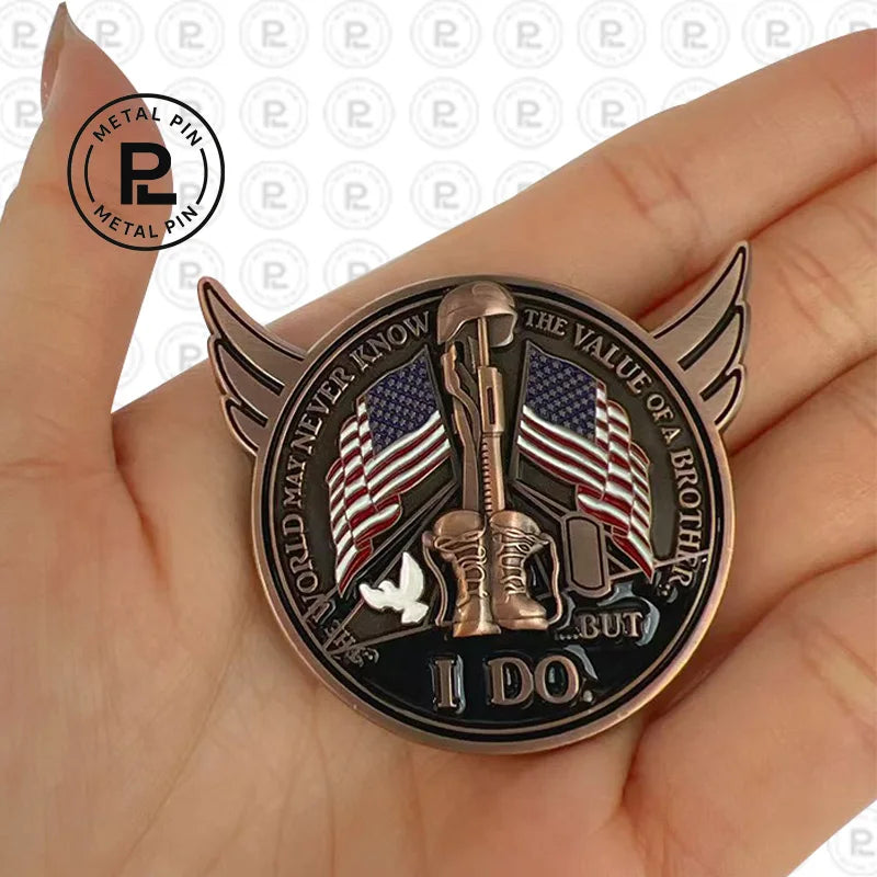Commemorative Coins with Metal Eagle 50mm Plated Carving Digital Printing Custom - custom medals and sports awards manufacturer