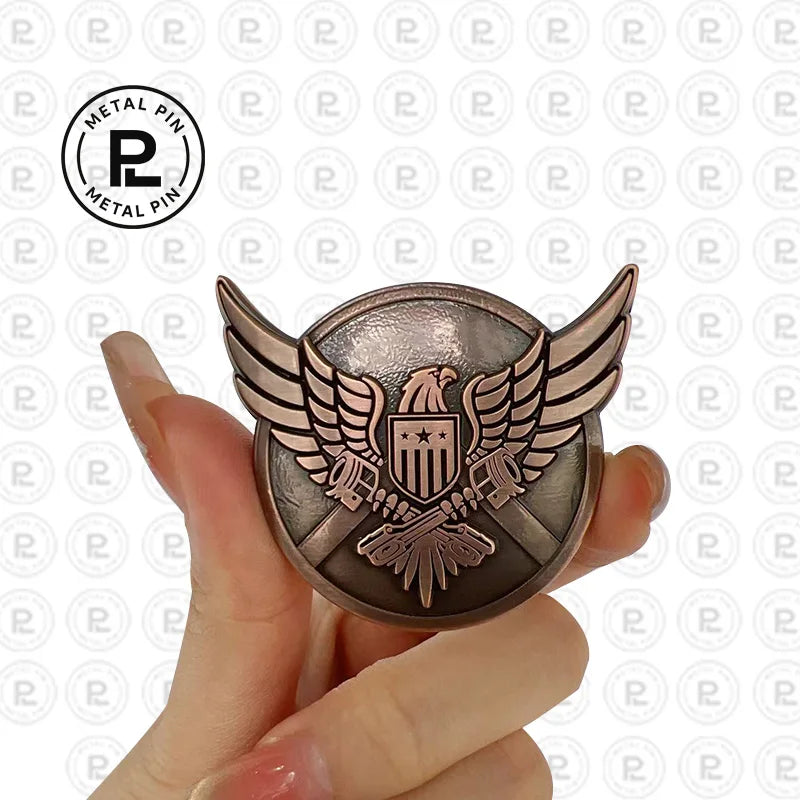 Commemorative Coins with Metal Eagle 50mm Plated Carving Digital Printing Custom - custom medals and sports awards manufacturer