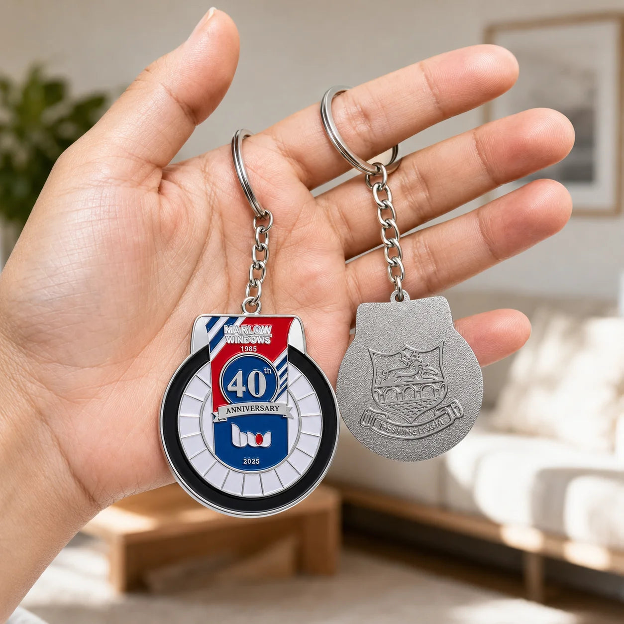 Custom 2 Sides Enamel Metal Key Chain Double Pendant Design Custom Logo Keyring  - custom custom metal keychains manufacturer