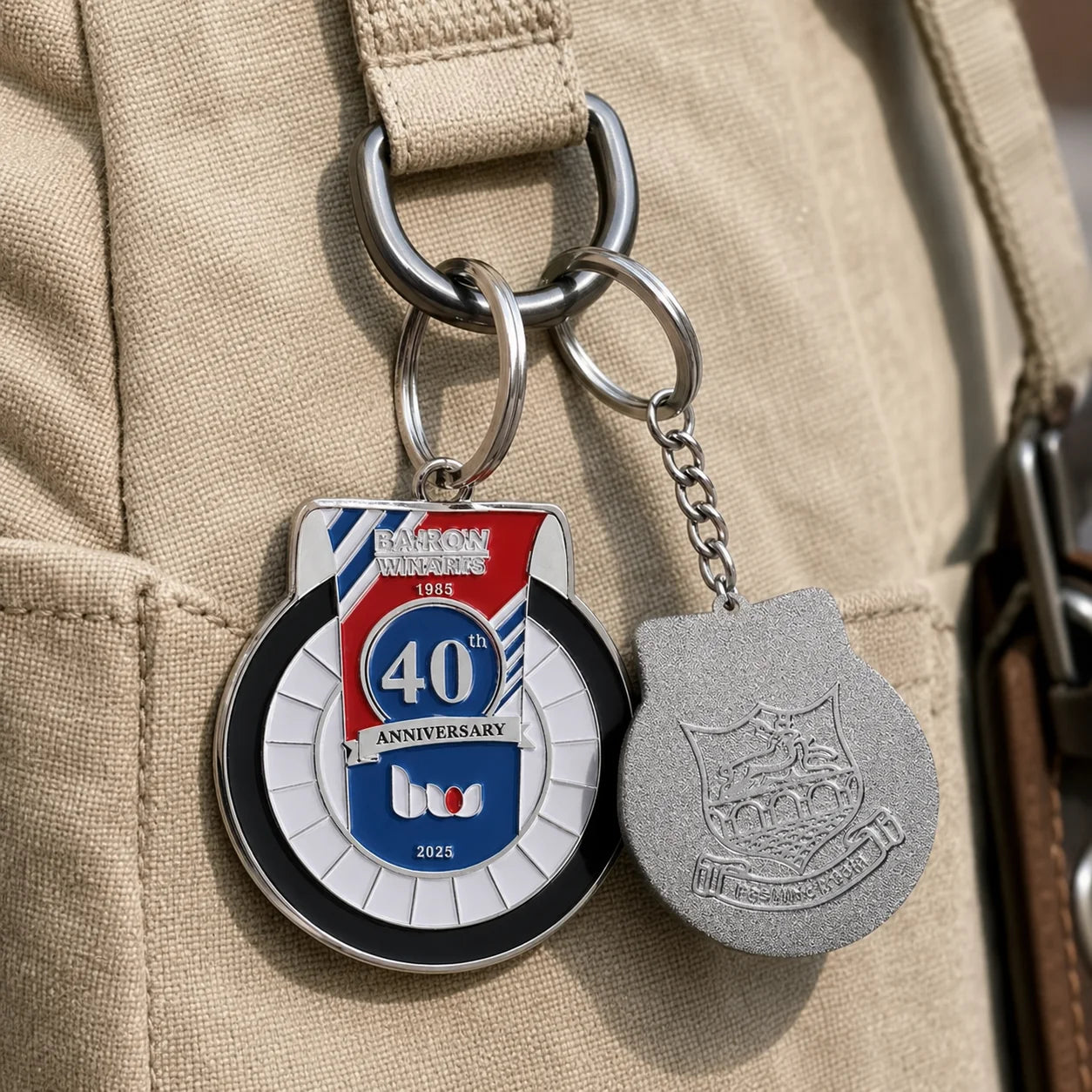 Custom 2 Sides Enamel Metal Key Chain Double Pendant Design Custom Logo Keyring  - custom custom metal keychains manufacturer