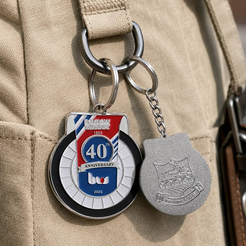 Custom 2 Sides Enamel Metal Key Chain Double Pendant Design Custom Logo Keyring  - custom custom metal keychains manufacturer