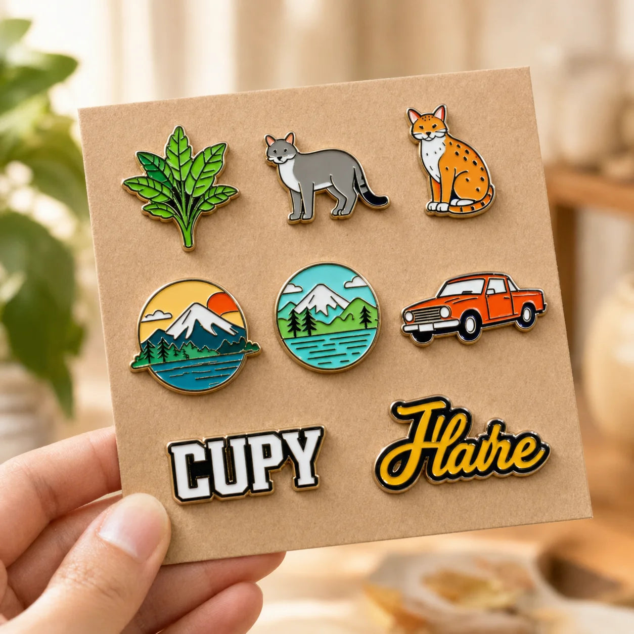 Custom Assorted Enamel Pin Set Nature Animal Vehicle Letter Design Gold Plated M - custom soft enamel lapel pins manufacturer