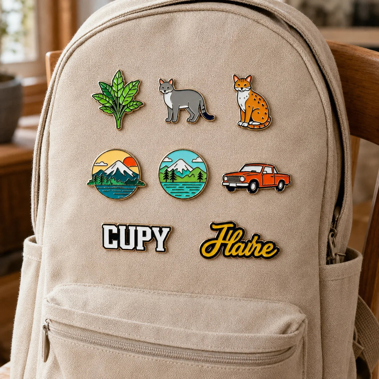 Custom Assorted Enamel Pin Set Nature Animal Vehicle Letter Design Gold Plated M - custom soft enamel lapel pins manufacturer