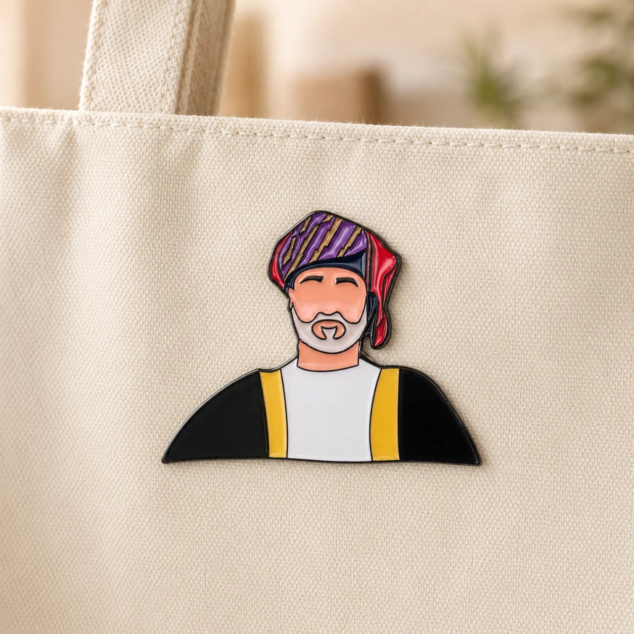 Custom Cartoon Ethnic Figure Enamel Magnetic Badge No-pin Design Metal Magnet La - custom soft enamel lapel pins manufacturer
