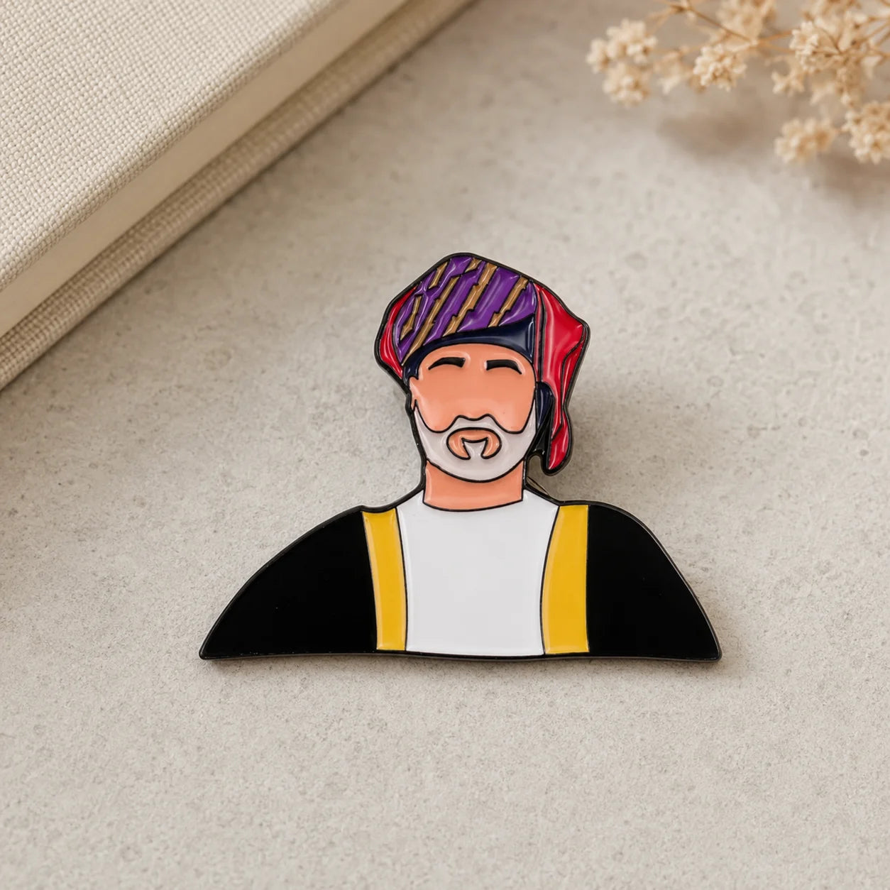 Custom Cartoon Ethnic Figure Enamel Magnetic Badge No-pin Design Metal Magnet La - custom soft enamel lapel pins manufacturer