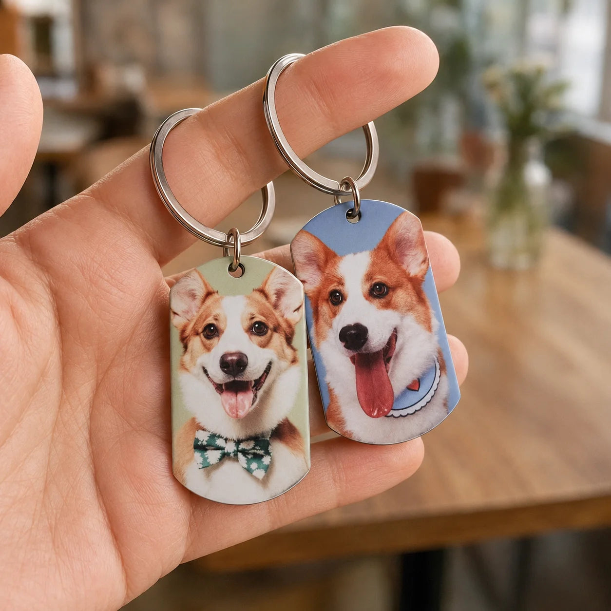 Custom Image Sublimation Aluminum Key Tag Blank Metal Dog Tag Keychain for Perso - custom custom metal keychains manufacturer