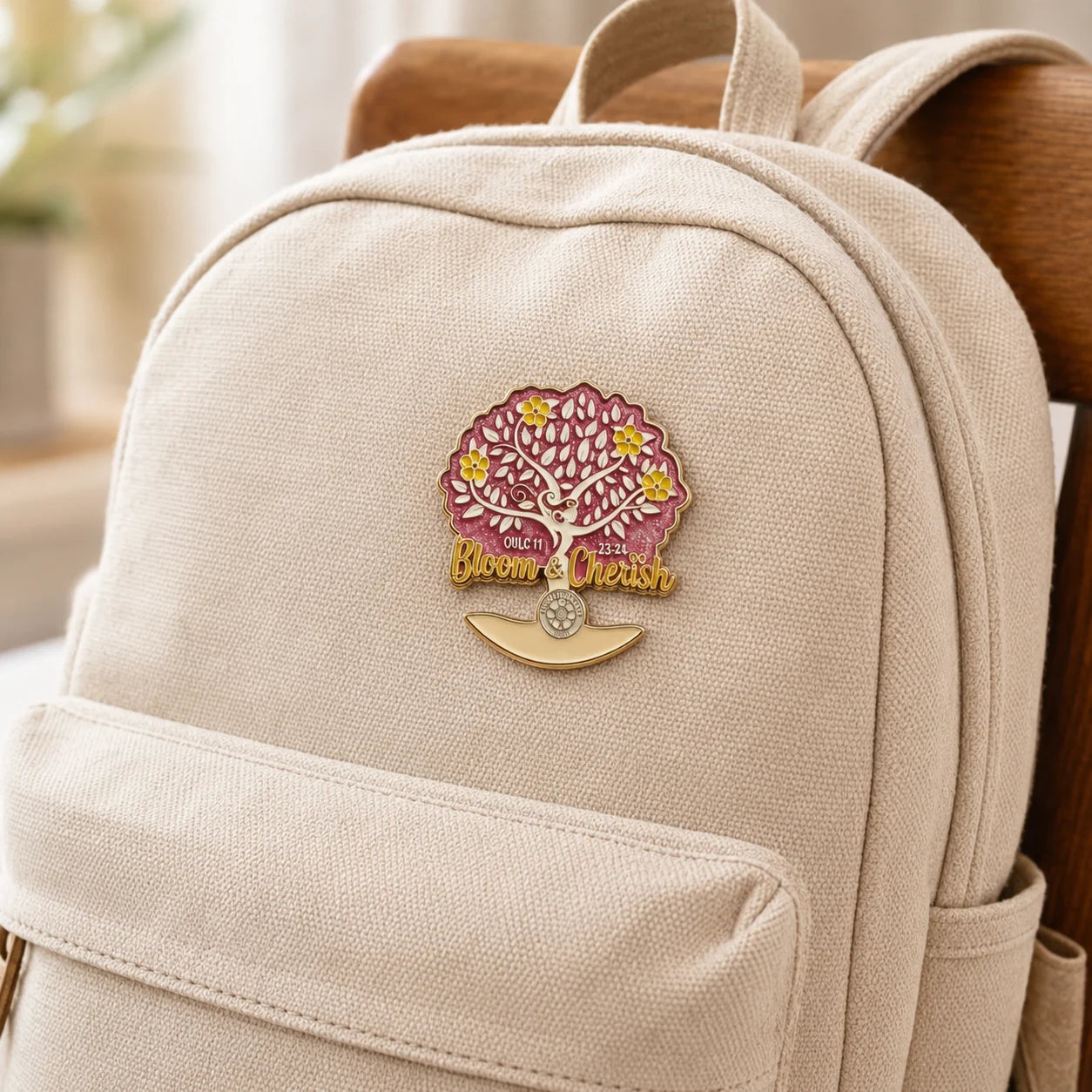 Custom Logo Tree Pattern Enamel Pin Gold Plated Metal Brooch Badge for Souvenir  - custom soft enamel lapel pins manufacturer