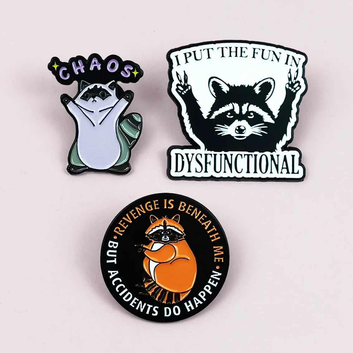 Funny Raccoon Love Enamel Pin Painted Mischief Cartoon Animal Brooch Lapel Badge - custom soft enamel lapel pins manufacturer