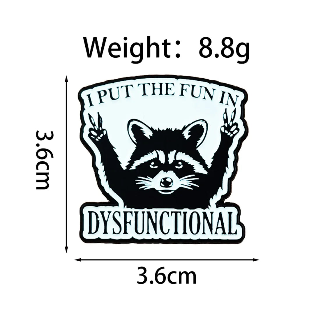 Funny Raccoon Love Enamel Pin Painted Mischief Cartoon Animal Brooch Lapel Badge - custom soft enamel lapel pins manufacturer