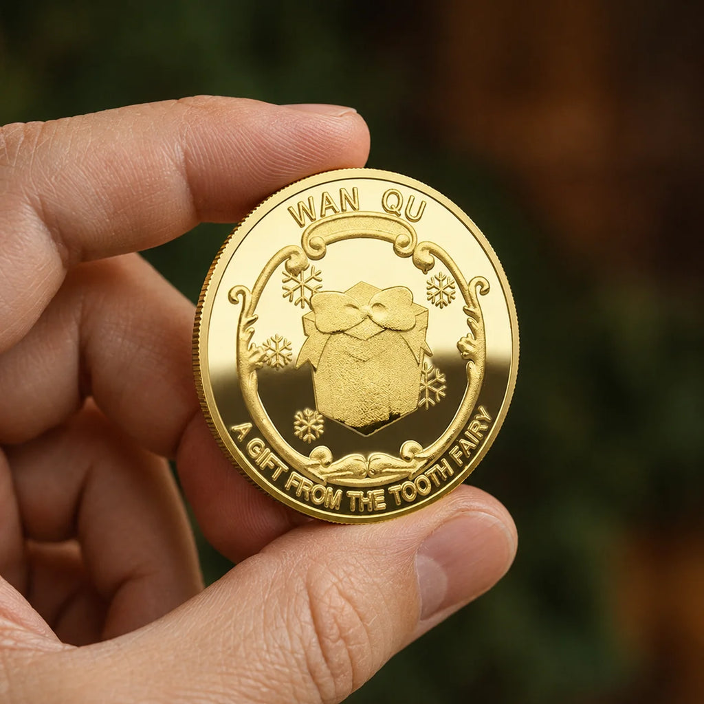Gold Plated Tooth Fairy Commemorative Coin Embossed Engraved Kids Tooth Collecti - custom challenge coins manufacturer