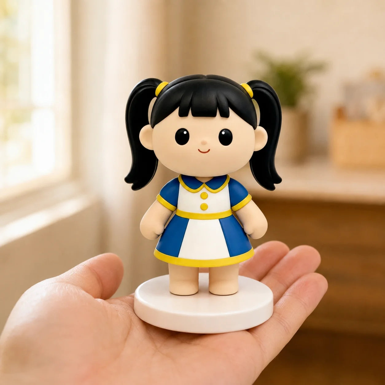 OEM Custom Made Double Ponytail Girl Character Figure Solid PVC Doll Statue for  - custom PVC figurines and charms manufacturer