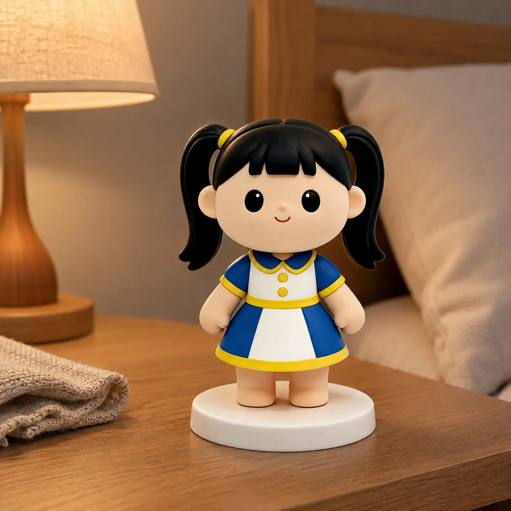 OEM Custom Made Double Ponytail Girl Character Figure Solid PVC Doll Statue for  - custom PVC figurines and charms manufacturer