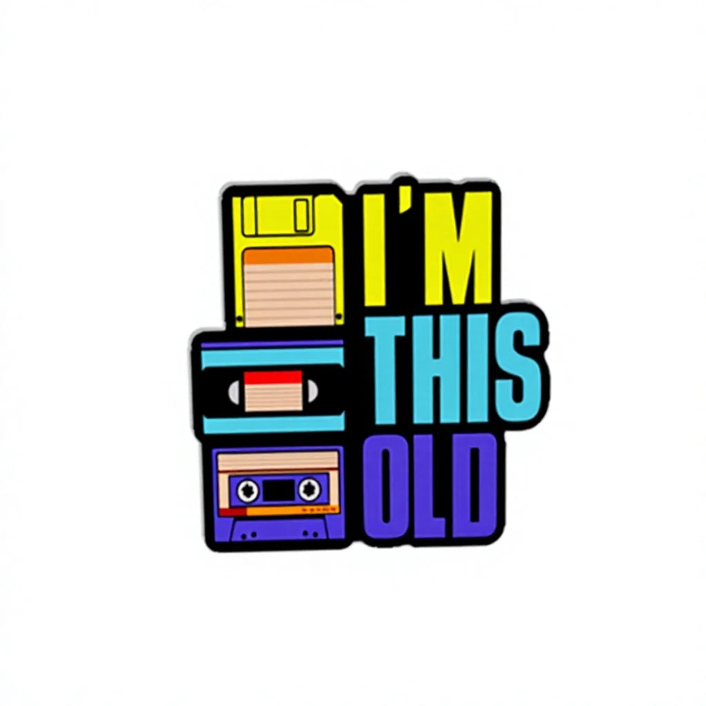 Retro 90s Nostalgic Floppy Disk VHS Cassette Tape Hard Enamel Pin Funny Vintage  - custom hard enamel (cloisonne) pins manufacturer