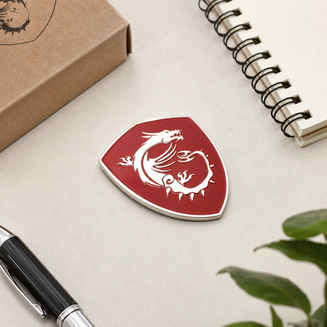 Shield Shape Dragon Enamel Lapel Pin Red Hard Enamel Metal Badge Custom Mythical - custom hard enamel (cloisonne) pins manufacturer