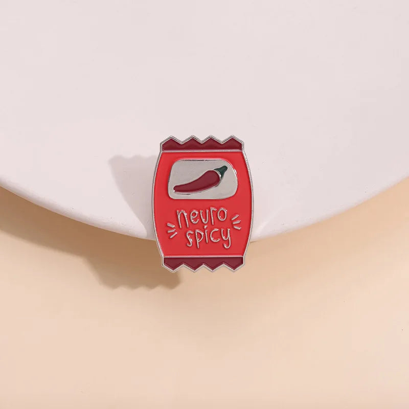 Unique Neuro Spicy Sauce Love Theme Painted Metal Enamel Pins Mini Custom Hard B - custom soft enamel lapel pins manufacturer