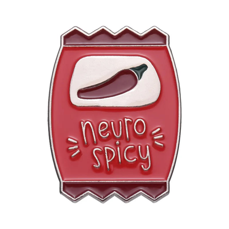 Unique Neuro Spicy Sauce Love Theme Painted Metal Enamel Pins Mini Custom Hard B - custom soft enamel lapel pins manufacturer