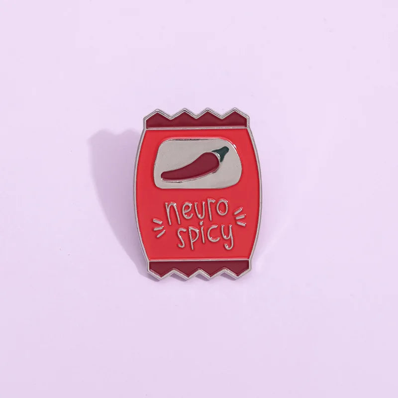 Unique Neuro Spicy Sauce Love Theme Painted Metal Enamel Pins Mini Custom Hard B - custom soft enamel lapel pins manufacturer