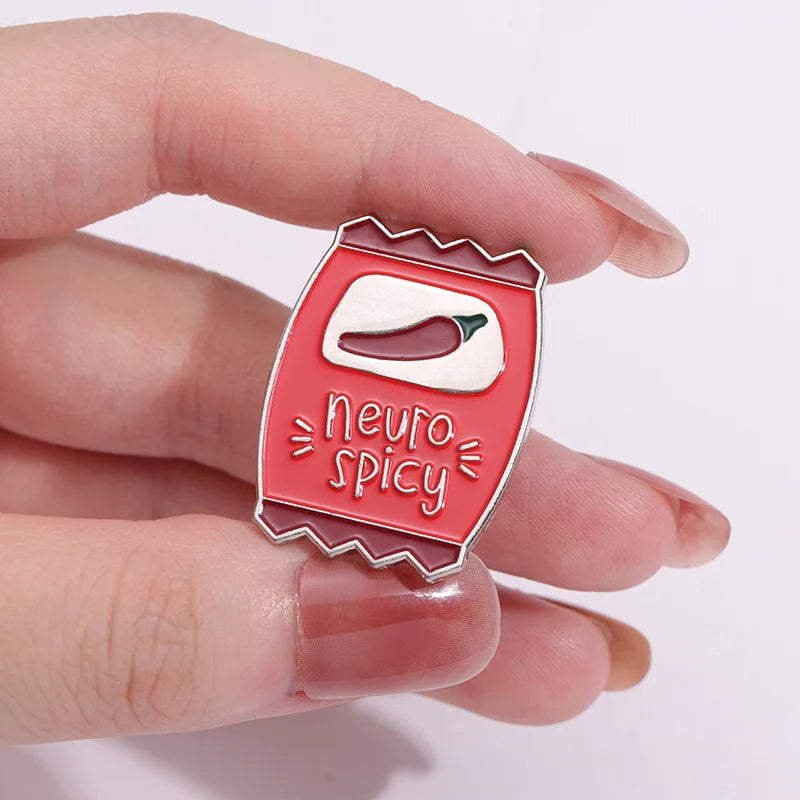 Unique Neuro Spicy Sauce Love Theme Painted Metal Enamel Pins Mini Custom Hard B - custom soft enamel lapel pins manufacturer