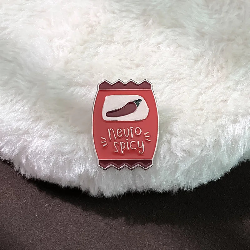 Unique Neuro Spicy Sauce Love Theme Painted Metal Enamel Pins Mini Custom Hard B - custom soft enamel lapel pins manufacturer