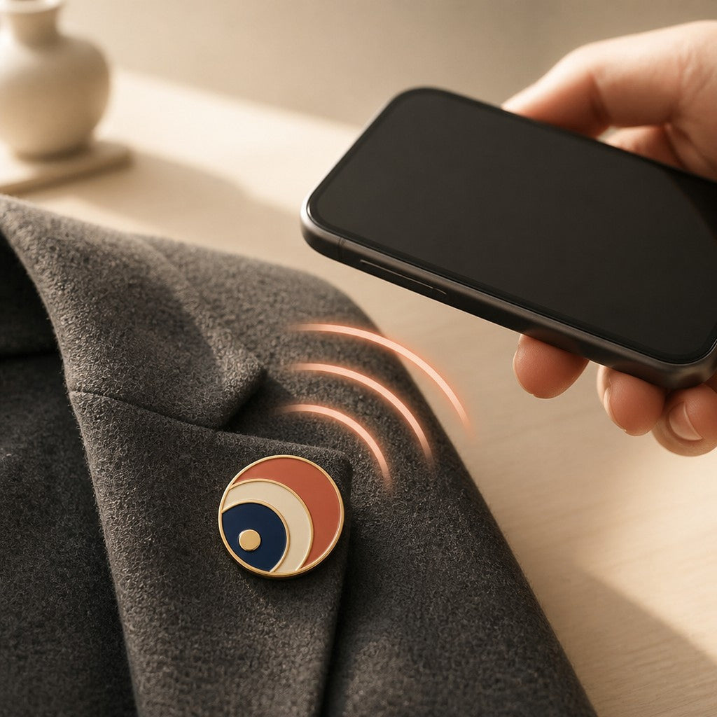 Custom NFC Metal Enamel Pin - Tap-to-Connect Smart Badge